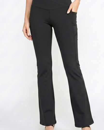 LG34 Active Flare Yoga Pants – Side Pocket Sculpt Fit