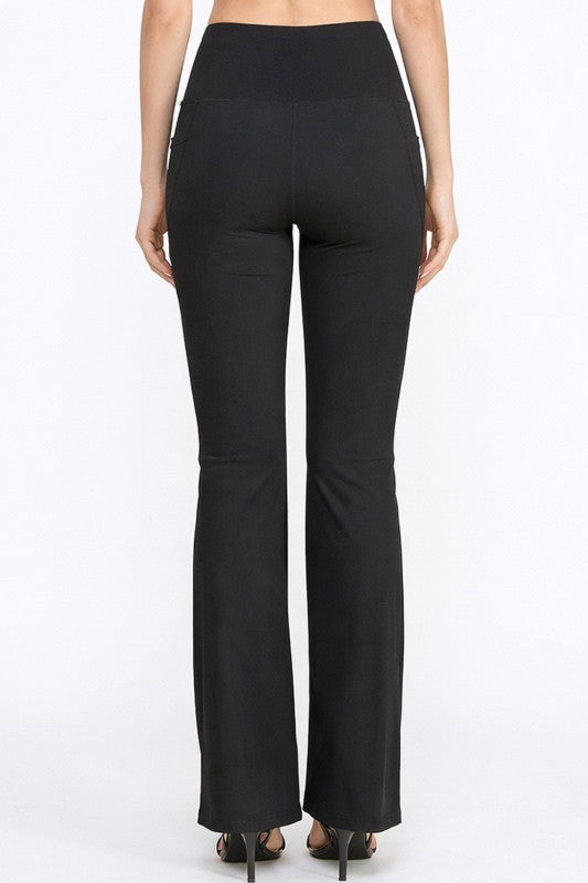 LG34 Active Flare Yoga Pants – Side Pocket Sculpt Fit