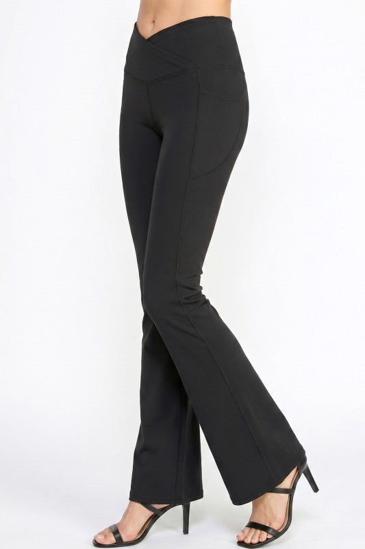 LG34X Plus Active Flare Yoga Pants – Side Pocket Sculpt Fit