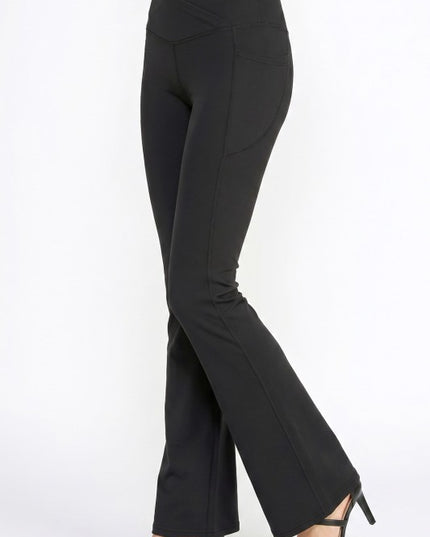LG34X Plus Active Flare Yoga Pants – Side Pocket Sculpt Fit