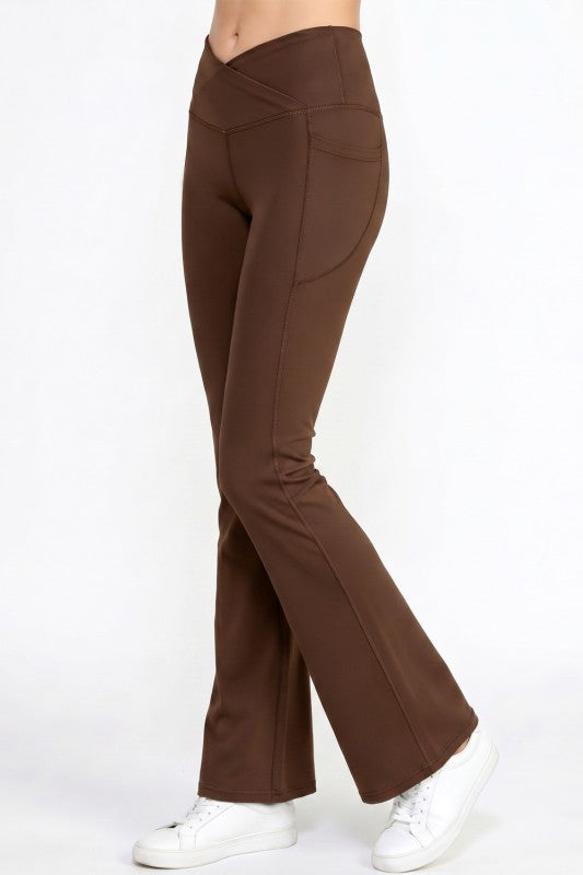 Active Flare Yoga Pants – Side Pocket Sculpt Fit