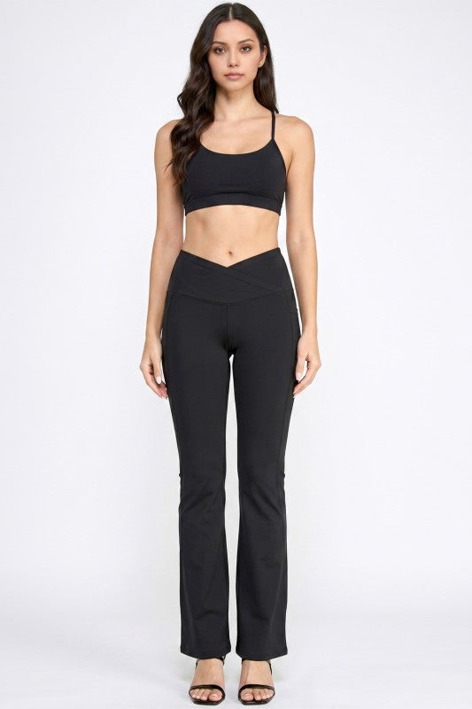 LG34 Active Flare Yoga Pants – Side Pocket Sculpt Fit