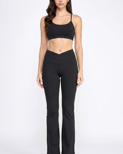 LG34 Active Flare Yoga Pants – Side Pocket Sculpt Fit
