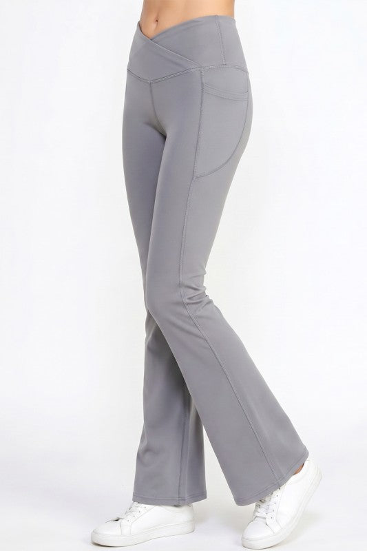 Active Flare Yoga Pants – Side Pocket Sculpt Fit