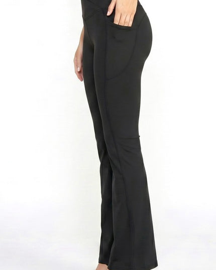 LG34 Active Flare Yoga Pants – Side Pocket Sculpt Fit