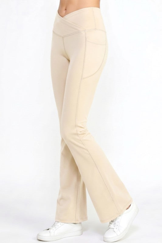 Active Flare Yoga Pants – Side Pocket Sculpt Fit