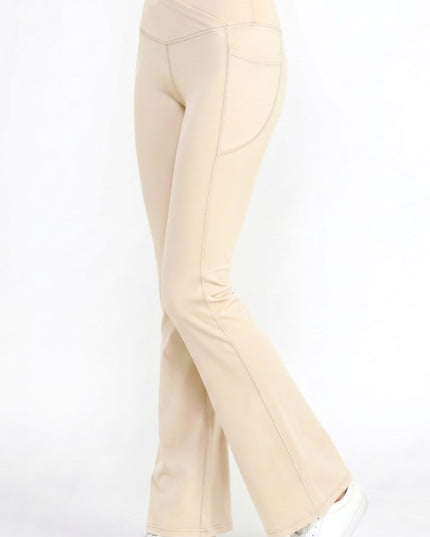 Active Flare Yoga Pants – Side Pocket Sculpt Fit
