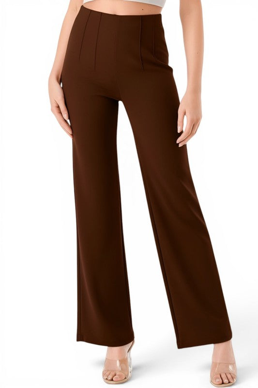 YC105 Pleated Dress Pants – Wide Leg Tailored Fit