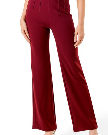 YC105 Pleated Dress Pants – Wide Leg Tailored Fit