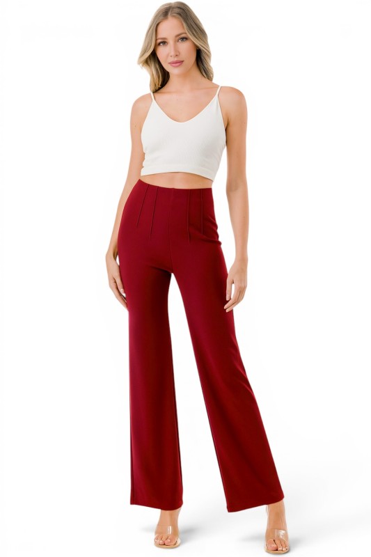 YC105 Pleated Dress Pants – Wide Leg Tailored Fit
