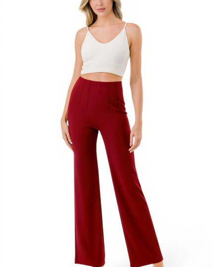 YC105 Pleated Dress Pants – Wide Leg Tailored Fit