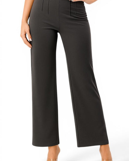 YC105 Pleated Dress Pants – Wide Leg Tailored Fit