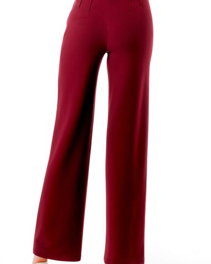 YC105 Pleated Dress Pants – Wide Leg Tailored Fit