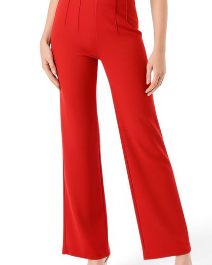 YC105 Pleated Dress Pants – Wide Leg Tailored Fit