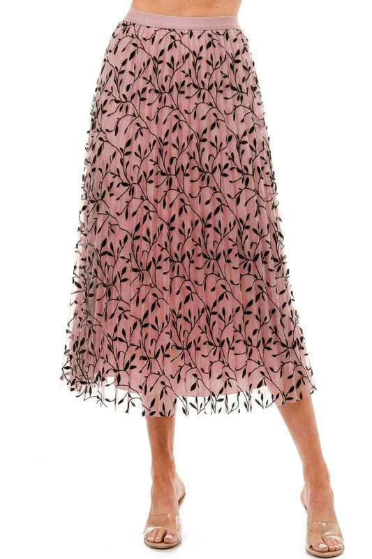 SK703-LE FLOCKING SKIRT