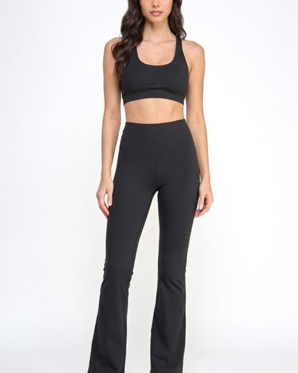 PH72BB HOURGLASS HIGH-RISE FLARED LEGGINGS