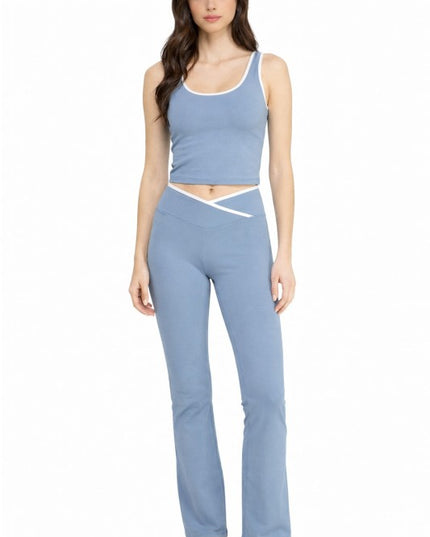 Flare Pants Set – Contrast Tank Active Style