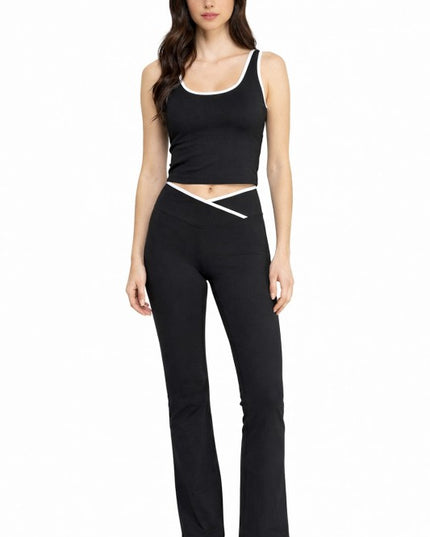 Flare Pants Set – Contrast Tank Active Style