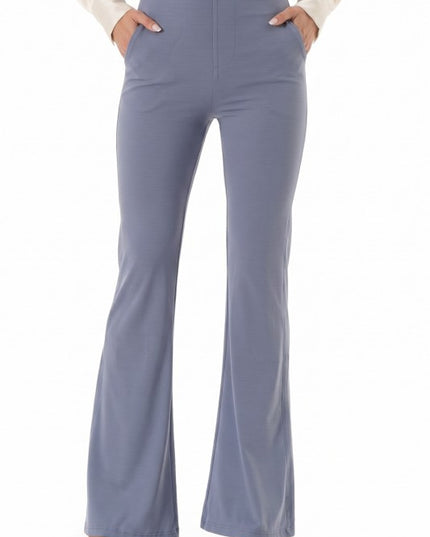 High Rise Flare Leggings – Button Detail Hourglass Fit