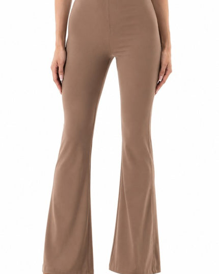 High Rise Flare Leggings – Button Detail Hourglass Fit