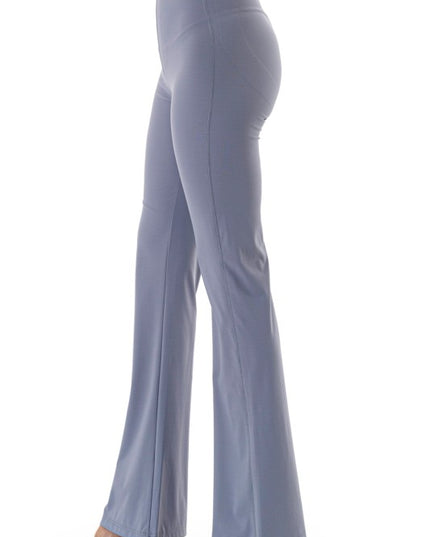 High Rise Flare Leggings – Button Detail Hourglass Fit