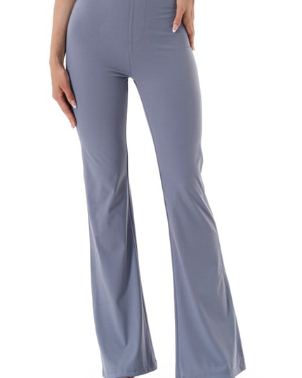 High Rise Flare Leggings – Button Detail Hourglass Fit