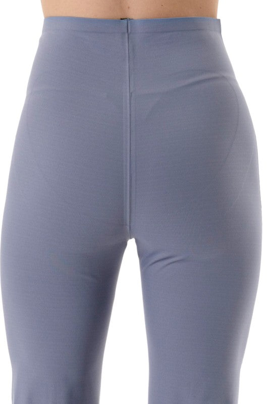 High Rise Flare Leggings – Button Detail Hourglass Fit