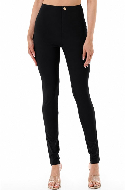 High Rise Hourglass Leggings – Button Detail Sculpt Fit