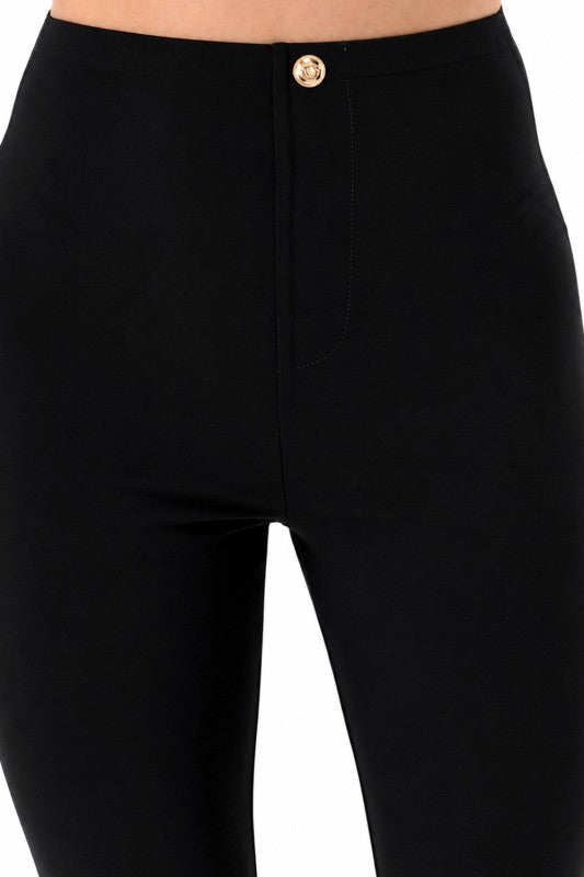 High Rise Hourglass Leggings – Button Detail Sculpt Fit