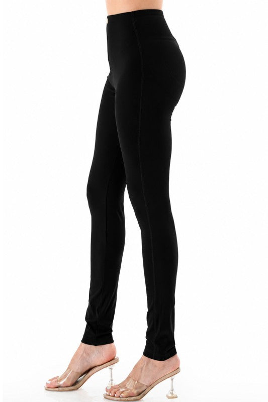 High Rise Hourglass Leggings – Button Detail Sculpt Fit