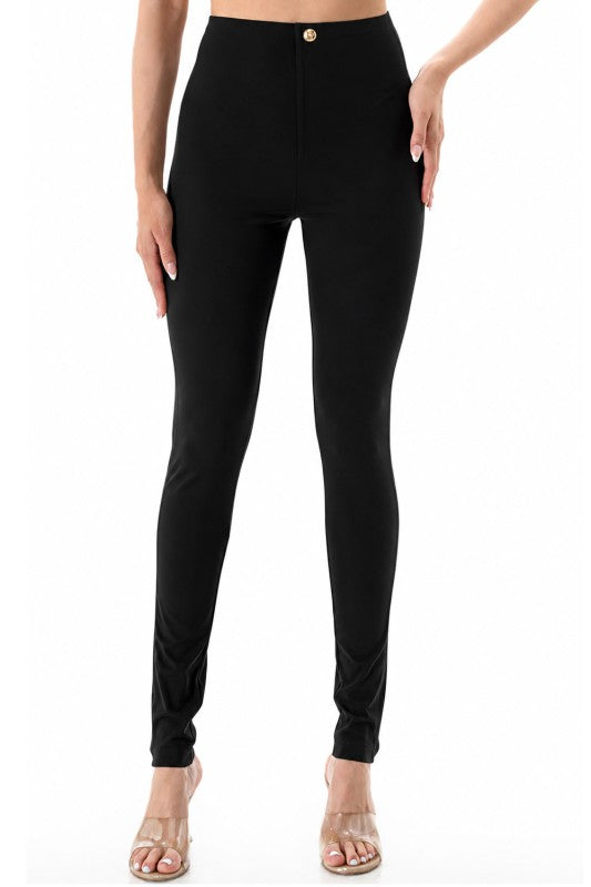 High Rise Hourglass Leggings – Button Detail Sculpt Fit