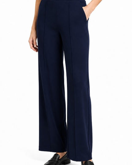 Plus Size Pleated Pants – Wide Leg with Side Pockets