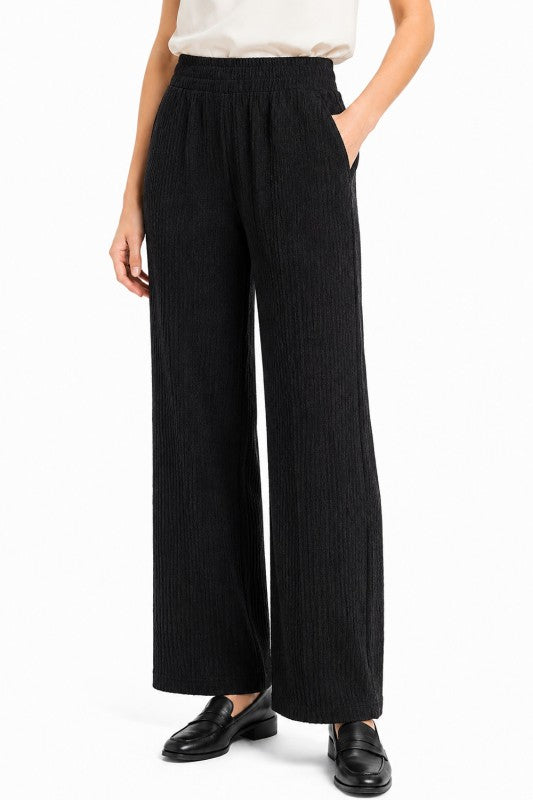 Crinkle Lounge Pants – Relaxed Wide Leg Fit