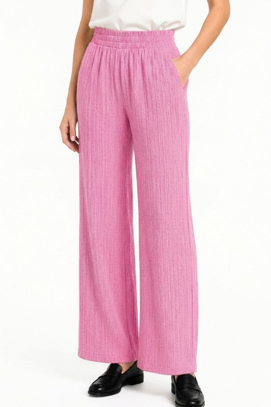 Crinkle Lounge Pants – Relaxed Wide Leg Fit