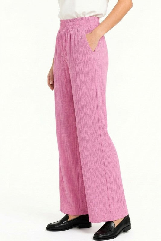 Crinkle Lounge Pants – Relaxed Wide Leg Fit