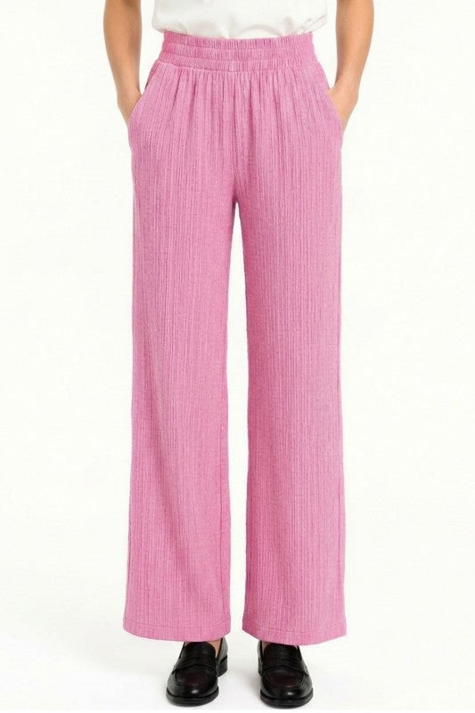 Crinkle Lounge Pants – Relaxed Wide Leg Fit