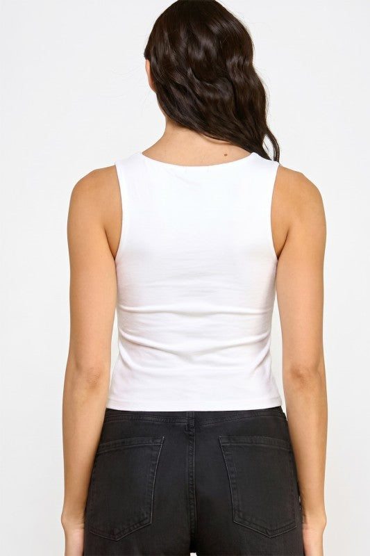 Double Layer Tank Top – Soft Stretch Slim Fit Casual Top