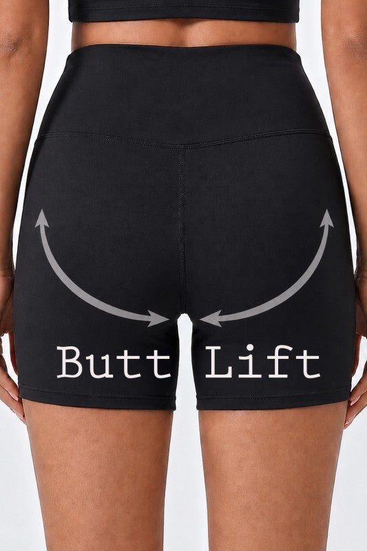 LG26SH High Waist Yoga Shorts – Butt Lift Active Style