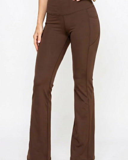 Active Yoga Flare Pants – High Waist Side Pocket Fit