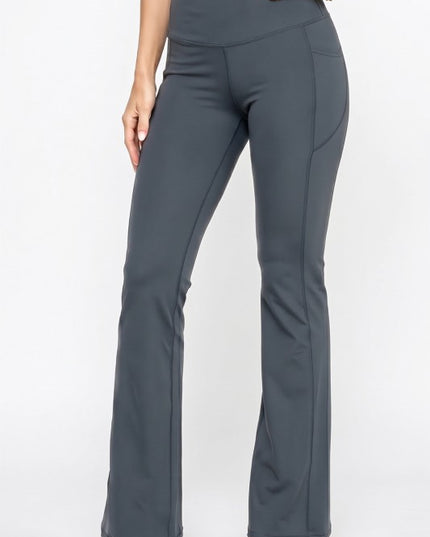 Active Yoga Flare Pants – High Waist Side Pocket Fit