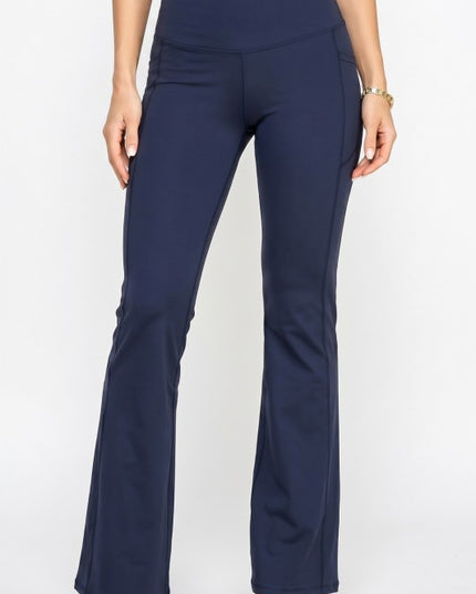 Active Yoga Flare Pants – High Waist Side Pocket Fit
