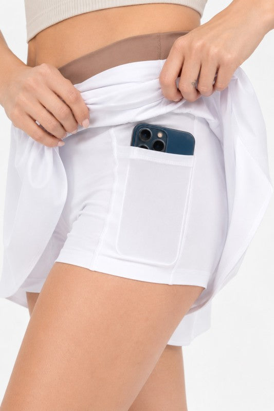 Cross Waist Two Tone Shorts – High Waist