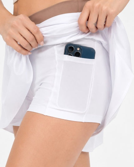 Cross Waist Two Tone Shorts – High Waist