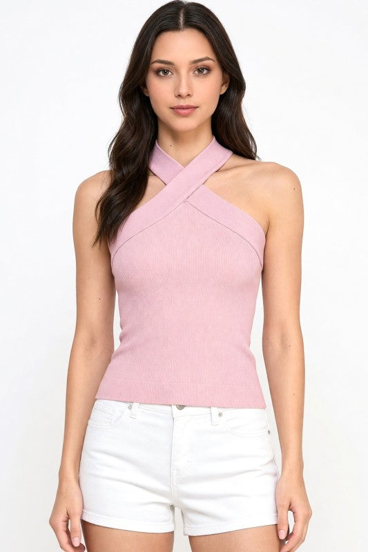 PT75 Criss Cross – Halter Neck Tank Top