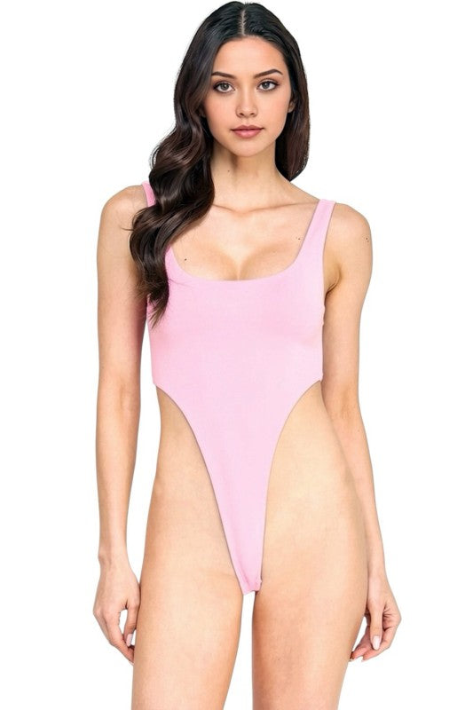 BST27 High-Cut Thong Bodysuit – Sculpt Fit Seamless Style