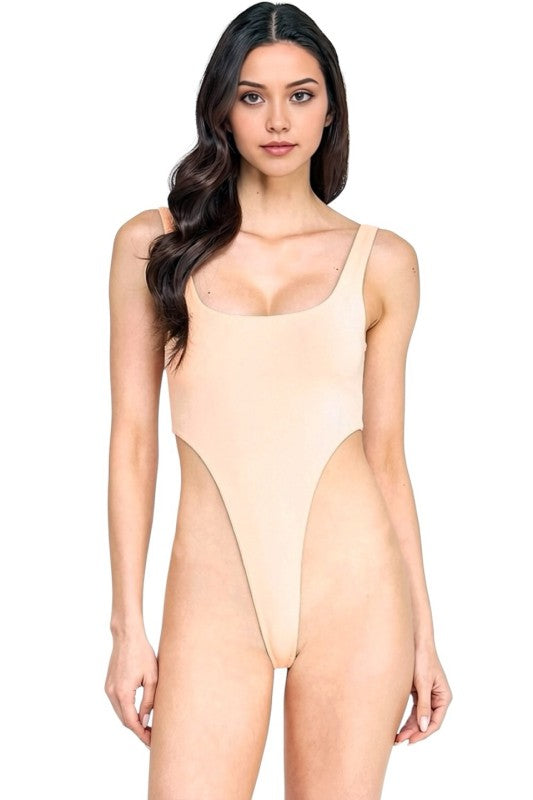 BST27 High-Cut Thong Bodysuit – Sculpt Fit Seamless Style