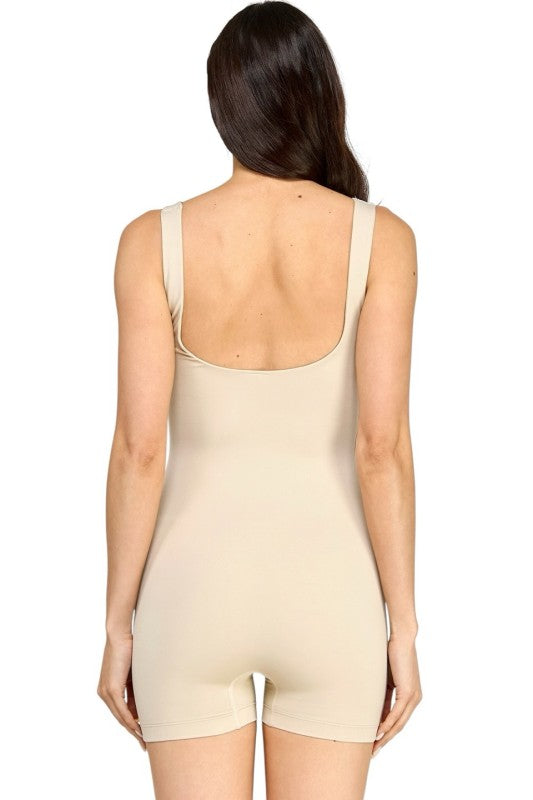 Boat Neck Romper – Double Layered Slim Fit Style