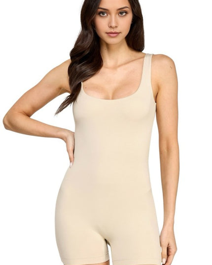 Boat Neck Romper – Double Layered Slim Fit Style