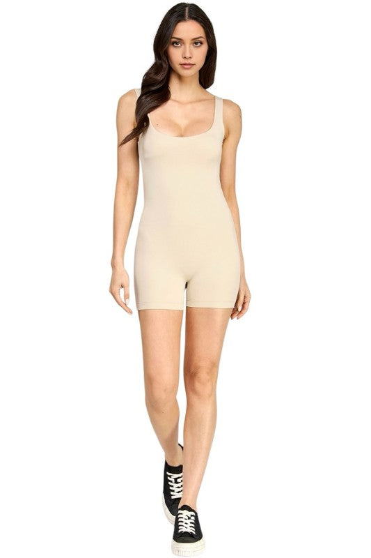 Boat Neck Romper – Double Layered Slim Fit Style