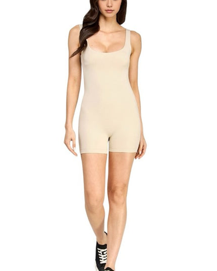Boat Neck Romper – Double Layered Slim Fit Style